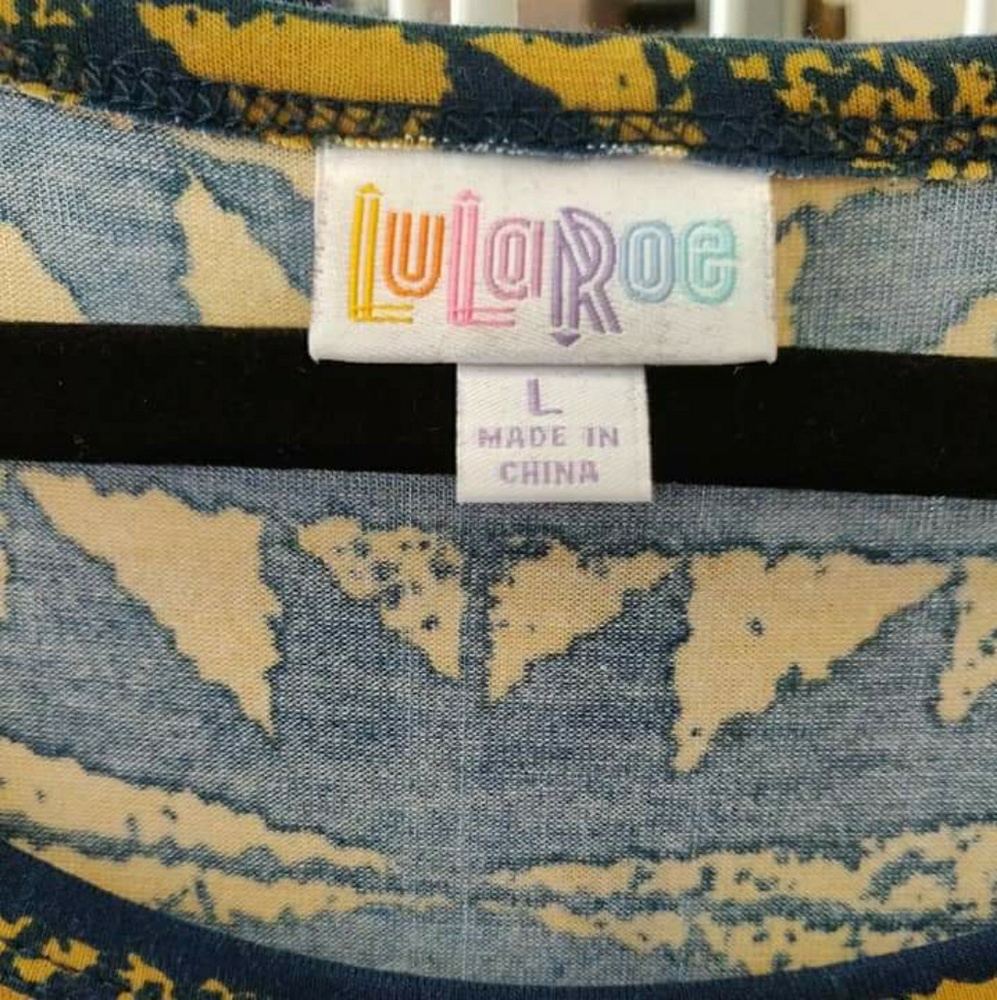 LuLaRoe Carly High Low Geometric Print Dress - Picture 3 of 3